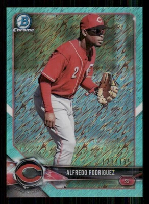 2018 Bowman Chrome Aqua Shimmer Refractors #BCP26 Alfredo Rodriguez /125 - Image 1 of 2