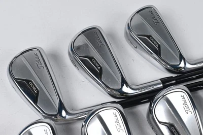 Left Hand Titleist T200 2021 Irons / 5-PW+GW / Senior Flex MMT Black 55 Shafts - Image 1 of 4