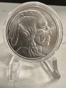 Silver 1 Troy oz Round Indian Head Buffalo Pattern Fine Silver .999-INV#7850 - Picture 1 of 2