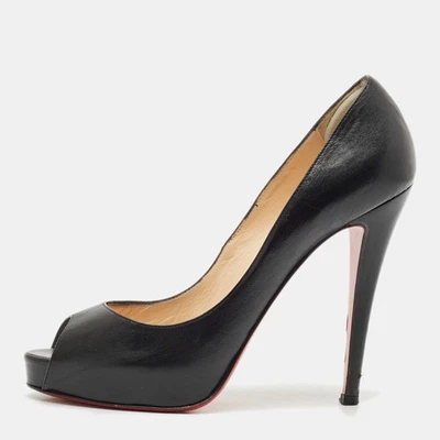 Christian Louboutin Black Leather Very Prive Pumps Size 39 - Image 1 of 4
