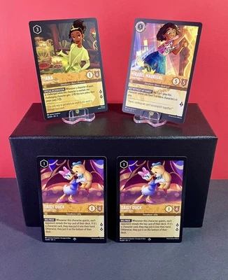 Disney Lorcana Lot of 4 NM regular Legendary Super Rare Tiana 16/204 Daisy Duck  - Image 1 of 4