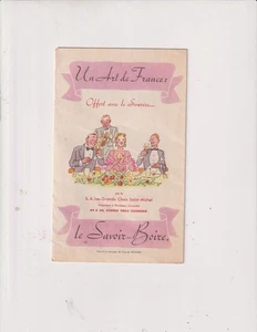 um 1950. Faltblatt. 8 Seiten. Gastronomie. Weine. Stuhl. Bordeaux. Trinkgeschmack. - Bild 1 von 3