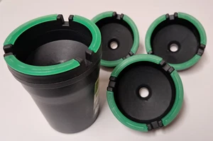 4 Sturmaschenbecher mit Deckel, Antigeruch Aschenbecher, Windascher,  Autoascher - Bild 1 von 4