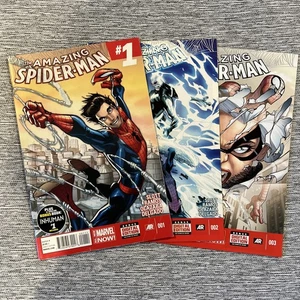 Amazing Spider-Man (2014) #1 2 3 Dan Slott 1st Cameo App Cindy Moon - 3 Book Lot - Foto 1 di 10