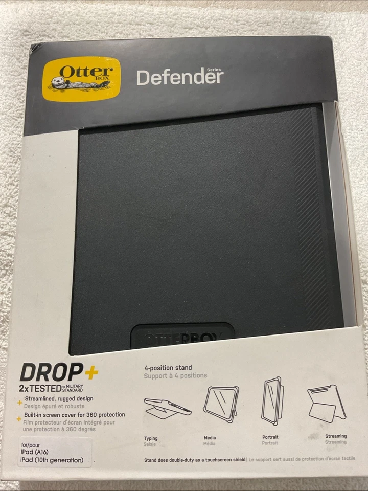 OtterBox Defender Series Case Black for iPad 10th Generation # 77-89953