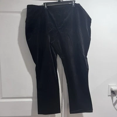 Pantalones de terciopelo negro Isaac Mizrahi 30W para mujer nuevos sin etiquetas Foto 1 de 4