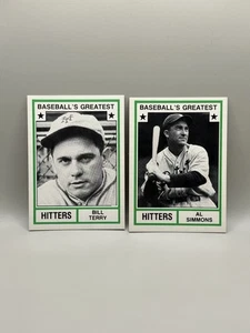 Bill Terry #21 AL SIMMONS #26 1982 TCMA BASEBALL'S GREATEST HITTERS EX - Picture 1 of 5