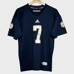 Camiseta de fútbol vintage Adidas Notre Dame Fighting Irish azul marino NCAA juvenil grande - Imagen 1 de 4