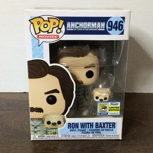 Funko Pop! Anchorman 946 Ron with Baxter - San Diego Comic Con SDCC Exclusive LE - Picture 1 of 7
