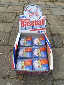 1988 Fleer Baseball Rack Box (Partial Box) 12 Factory Sealed Rack Packs - Picture 1 of 3