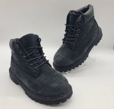 Timberland Niños Botas Negras Aisladas Infantil Niño Pequeño Talla 9 12807 Nubuck Foto 1 de 4