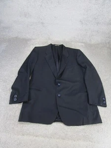 Mani Sport Coat Mens 44 Navy Blue Wool Single Breasted * - Picture 1 of 11