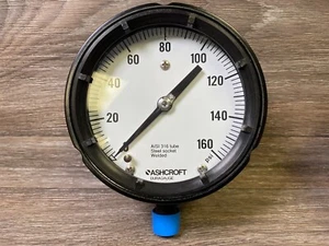NEW ASHCROFT 451279RS04L DURAGAUGE 160PSI 4.5" 316 Tube Steel USA MADE - Picture 1 of 9