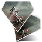2 x Diamond Stickers 10 cm  - Motocross Biker Dirt Bike  #2568