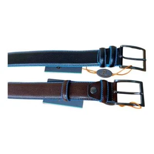 IL KUOIO CINTURA UOMO IN MORBIDA PELLE FIBBIA AD ARDIGLIONE MADE IN ITALY 79004 - Imagen 1 de 11
