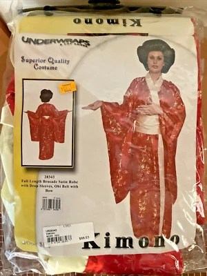 HALLOWEEN WOMEN'S RED KIMONO SHOGUN OSFM NOS - Image 1 of 3