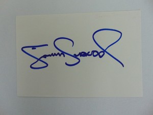 "Baywatch" Jaason Simmons Hand Signed 4X6 Index Card Autograph World COA