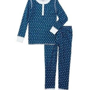 Pijama ROLLER RABBIT NUEVO CON ETIQUETAS AZUL Corazón Algodón Manga Larga Talla 2 - Imagen 1 de 3
