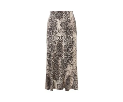 Oasis SNAKE BIAS CUT SKIRT Size Small - Image 1 of 4