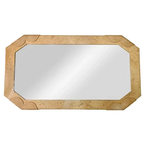 Art Deco Style Tessellated Mactan Stone Console or Wall Mirror Cover