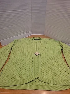 Willow Sweater Womens Medium Cardigan Closure Long Sleeve Green - Picture 1 of 8