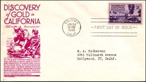 Scott 954 3 Cent Gold Centennial Anderson FDC getippte Adresse Planty 954-15 - Bild 1 von 2