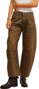 We The Free Good Luck Mid-Rise Coated Barrel Jeans size 27 NWT - Picture 1 of 12