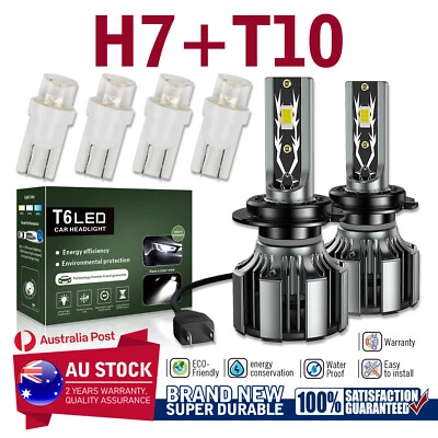 NEW H7 LED Headlight Error Free For Mercedes Benz M-Class 2004-2014 Halogen 1:1 - image 1 of 4