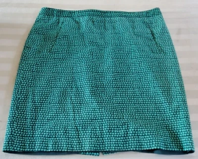 Halogen Green Arrow Design Pencil Straight Skirt Size 14 Cotton Pockets - Image 1 of 4