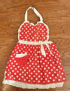 Disney Parks Minnie Mouse themed Apron Sz Adult 100% Cotton Very Good Cond! - Picture 1 of 3