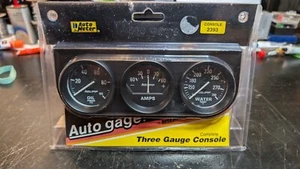 AutoMeter Products 2393 3 Gauge Console Oil/Water/Amp New - Picture 1 of 4