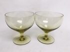 2 Russel Wright Morgantown AMERICAN MODERN Chartreuse Cocktail Glass Set MCM