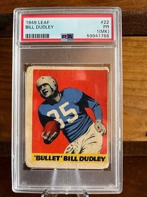 1949 Leaf Bill Dudley #22 Detroit Lions PSA 1 - Image 1 of 2