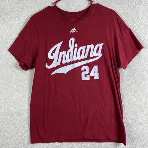 Indiana Hoosiers NCAA Adidas Adult Size Medium Red One Team 24 Shirt Cover