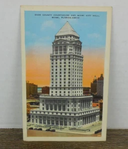 Miami Florida Dade County Courthouse And Miami City Hall Postcard - Picture 1 of 3