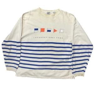 Vintage Gap Sweatshirt International Code Nautical XL leicht 90er - Bild 1 von 12