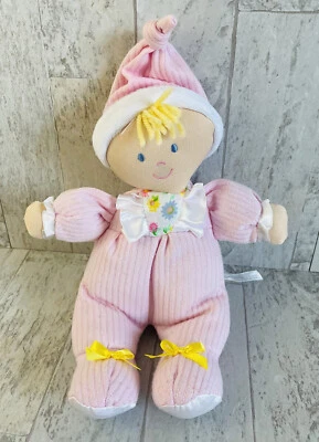 Kids Preferred Plush Doll Pink Floral Yellow Bows Blonde Hat Satin Feet 2015 - Image 1 of 4