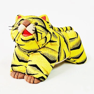 Boneca japonesa Kimekomi zodíaco tigre bengala artesanato animal ornamento Okimono sorte - Imagem 1 de 4