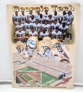 GEORGIA @ GEORGIA TECH - COLLEGE FOOTBALL PROGRAM - 2003 -  NEAR MINT - Imagen 1 de 2