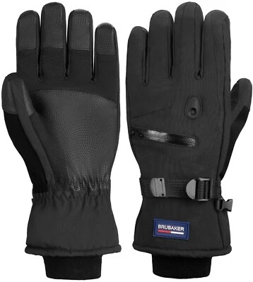 Ski Handschuhe Wasserdicht Thermo Winter BRUBAKER Snowboard Xtra Warm Schwarz - Bild 1 von 4