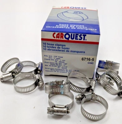 Carquest 6716-5  3/4" - 7/8" hose clamps -- Box of 10 - Image 1 of 4