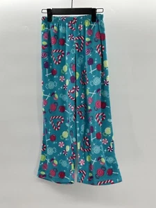 Girls Teal Candy Fleece Pajama Pants Size Medium-Super Soft-Adorable - Picture 1 of 5