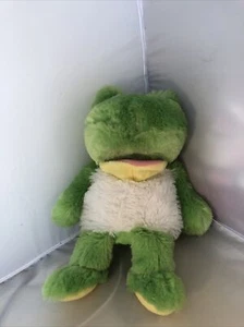 KELLYTOY 11” FROG Green Yellow FULL BODY PUPPET Theater Show Plush Croak - Picture 1 of 5