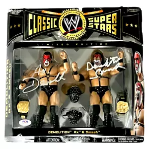 WWE DEMOLITION AX AND SMASH HAND SIGNED CLASSIC SUPERSTARS TOY WITH PSA DNA COA - Picture 1 of 4