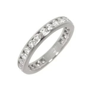 TIFFANY & Co. Platinum 3mm Full Circle Diamond Wedding Band Ring 5 $7,400 - Picture 1 of 7