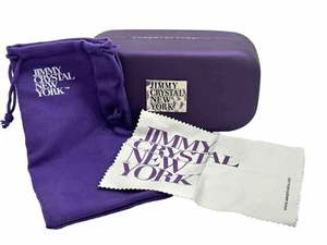 NEW Jimmy Crystal New York XL Purple Hard Clamshell SUNGLASSES Case Pouch Cloth - Picture 1 of 7
