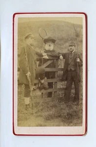 Fishermen Anglers Rods Net - Poachers ? CdV Photo By Ramsden Darlington - Picture 1 of 2