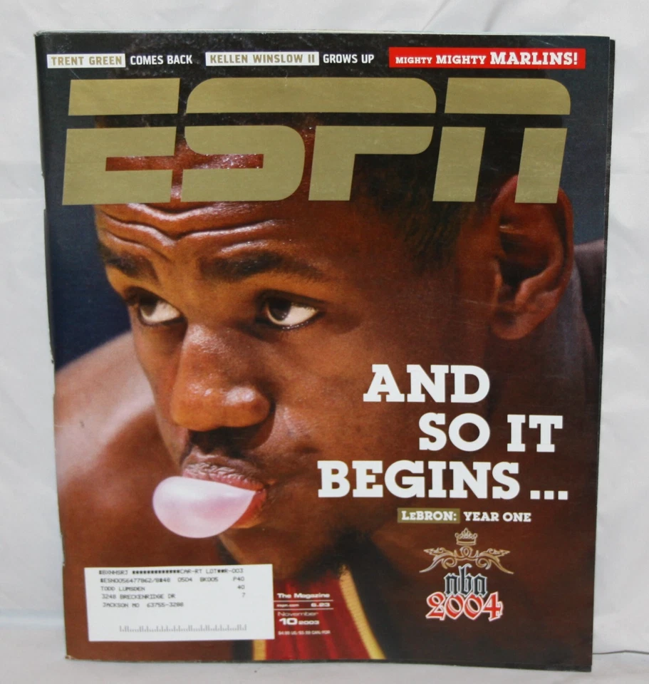 ESPN Magazine LeBron James "And So It Begins" LeBron Year One November 10, 2003 - Image 1 of 1