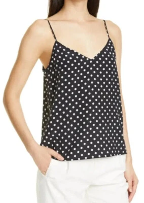 Equipment Femme Layla Silk Cami Black White Polka Dot Size S - Image 1 of 4
