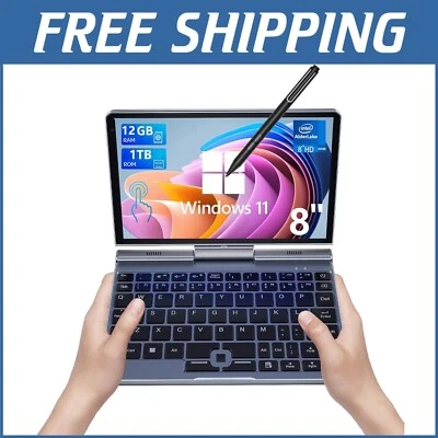 Intel N100 12GB RAM 2-in-1 Mini Laptop with 1TB SSD - Touchscreen Convenience - Image 1 of 4